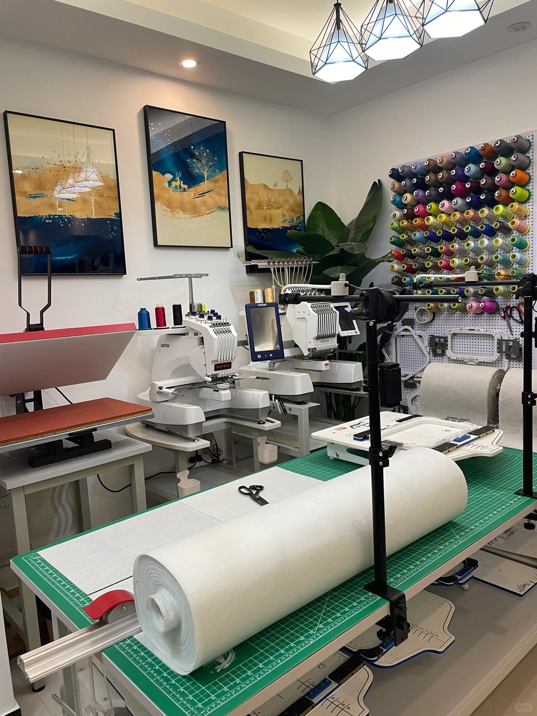 Classic Embroidery Perth workshop with Tajima embroidery machines, custom workwear production