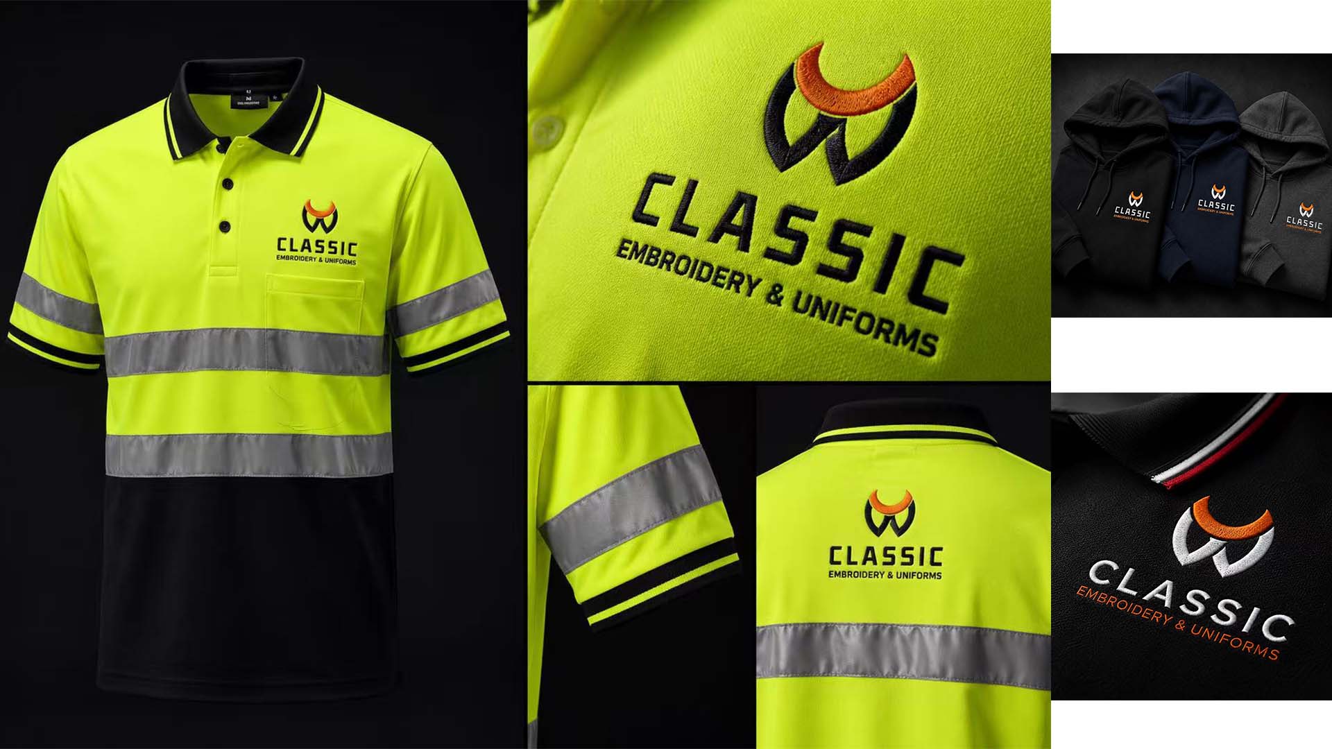 custom embroidered logo hi-vision Construction workwear Perth WA